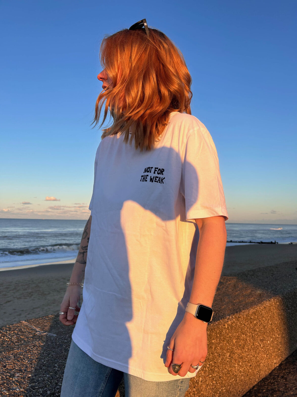 Not for the Weak Tee - White - Image 4